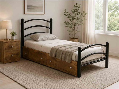 تخت یک و نیم نفره فلزی شادی  T139